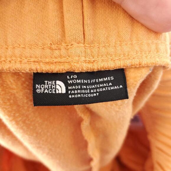 North Face Shorts Womens L Orange Terry Pull On Sweat Casual Comfort Micro Mini - Picture 6 of 9